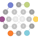 Hexagonal array of connected nodes