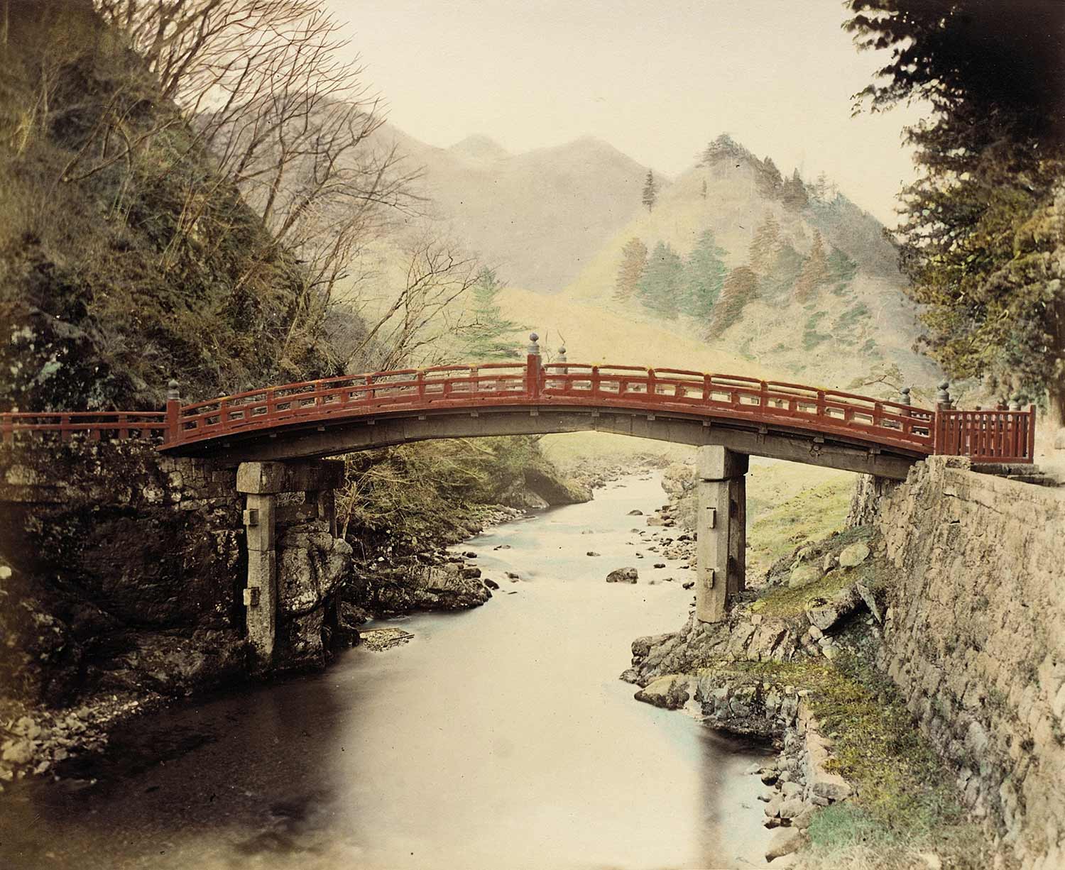 sacred bridge over a river